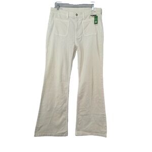 GAP 70s‎ Flare Jeans Women's Sz 32/14 White Stretch High Rise Festival Retro NWT